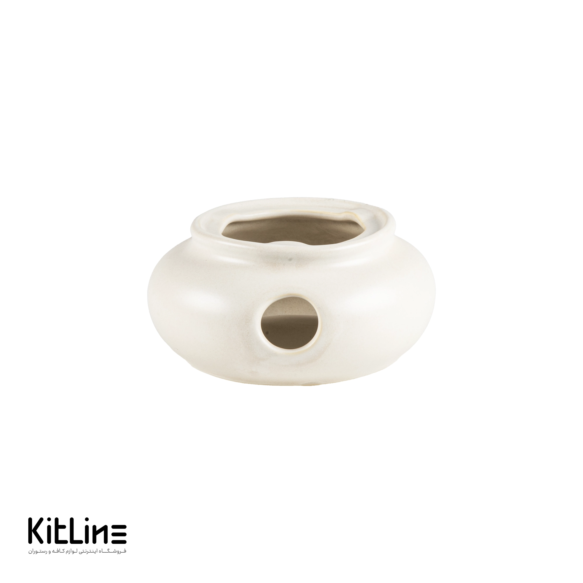 قوری وارمر دار سرامیکی شیری مات دوریکا - تصویر 2