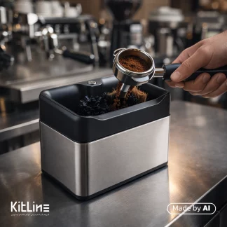 ریختن تفاله های قهوه با ناک باکس برقی