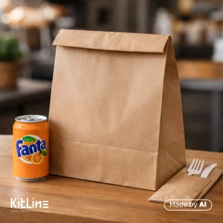 بسته بندی غذا با پاکت بیرون بر کرافت ساده ۲۵×۳۶ سانتیمتری جلوه آفتاب (کارتن ۵۰۰ عددی)