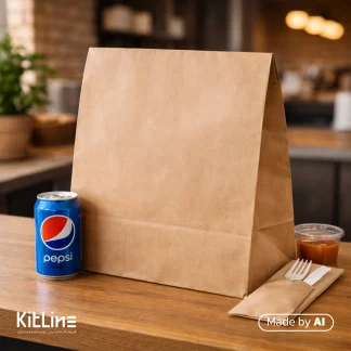 بستعه بندی غذا با پاکت بیرون بر کرافت ساده ۳۰×۴۰ سانتیمتری جلوه آفتاب (کارتن ۵۰۰ عددی)