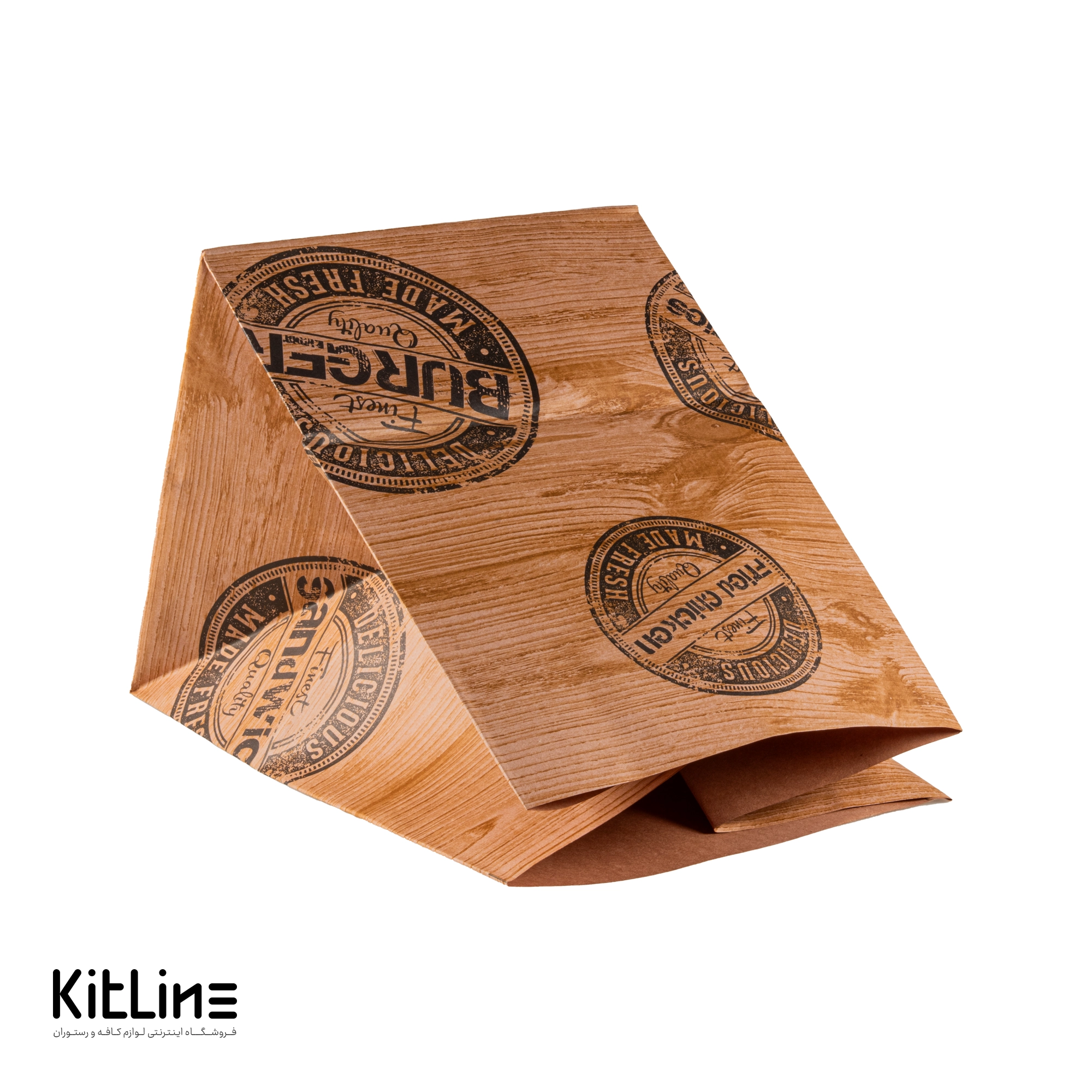 پاکت حمل پیتزا کرافت ۲۴ سانتیمتری طرح چوب جلوه آفتاب (کارتن۲۰۰ عددی) - تصویر 3