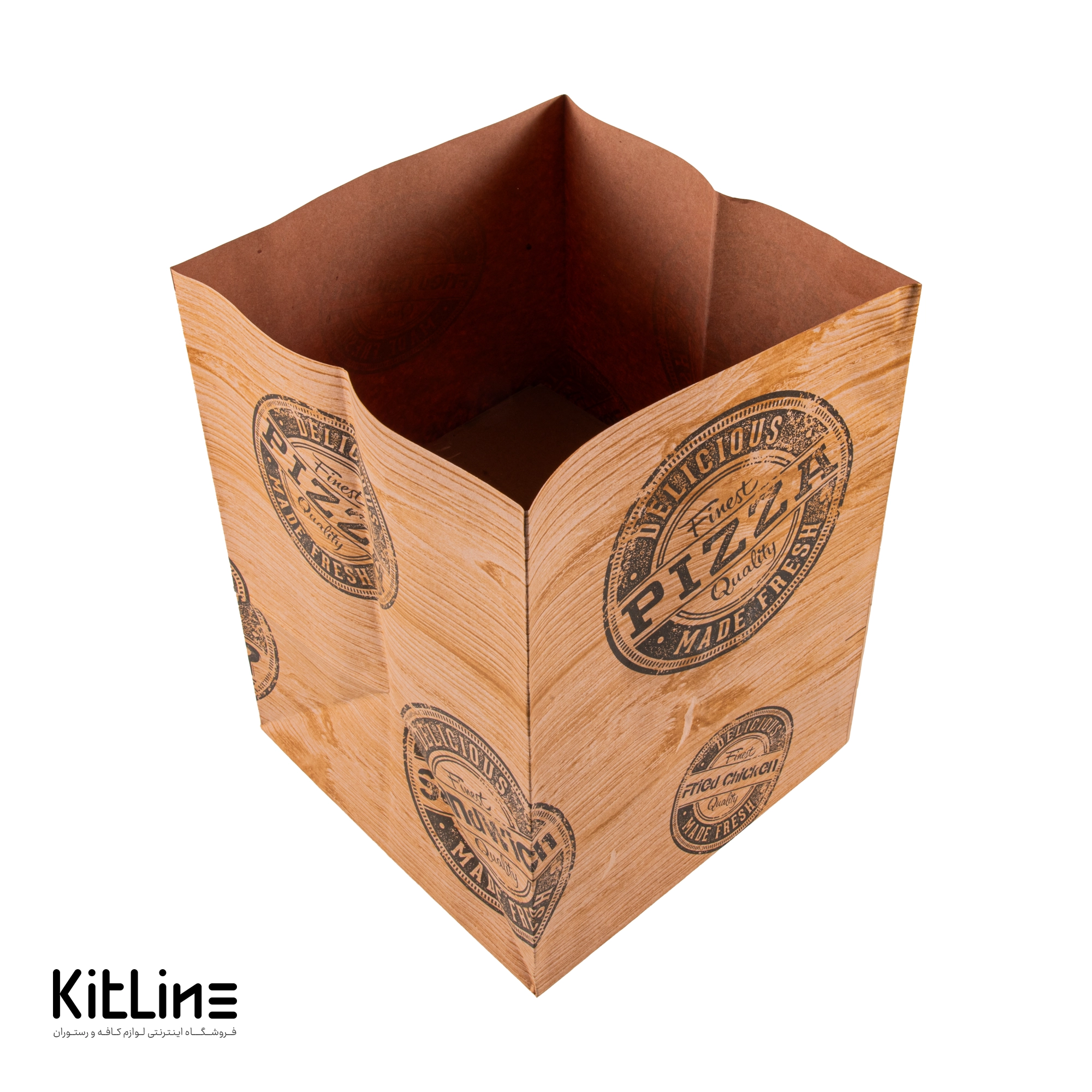 پاکت حمل پیتزا کرافت ۲۴ سانتیمتری طرح چوب جلوه آفتاب (کارتن۲۰۰ عددی) - تصویر 2