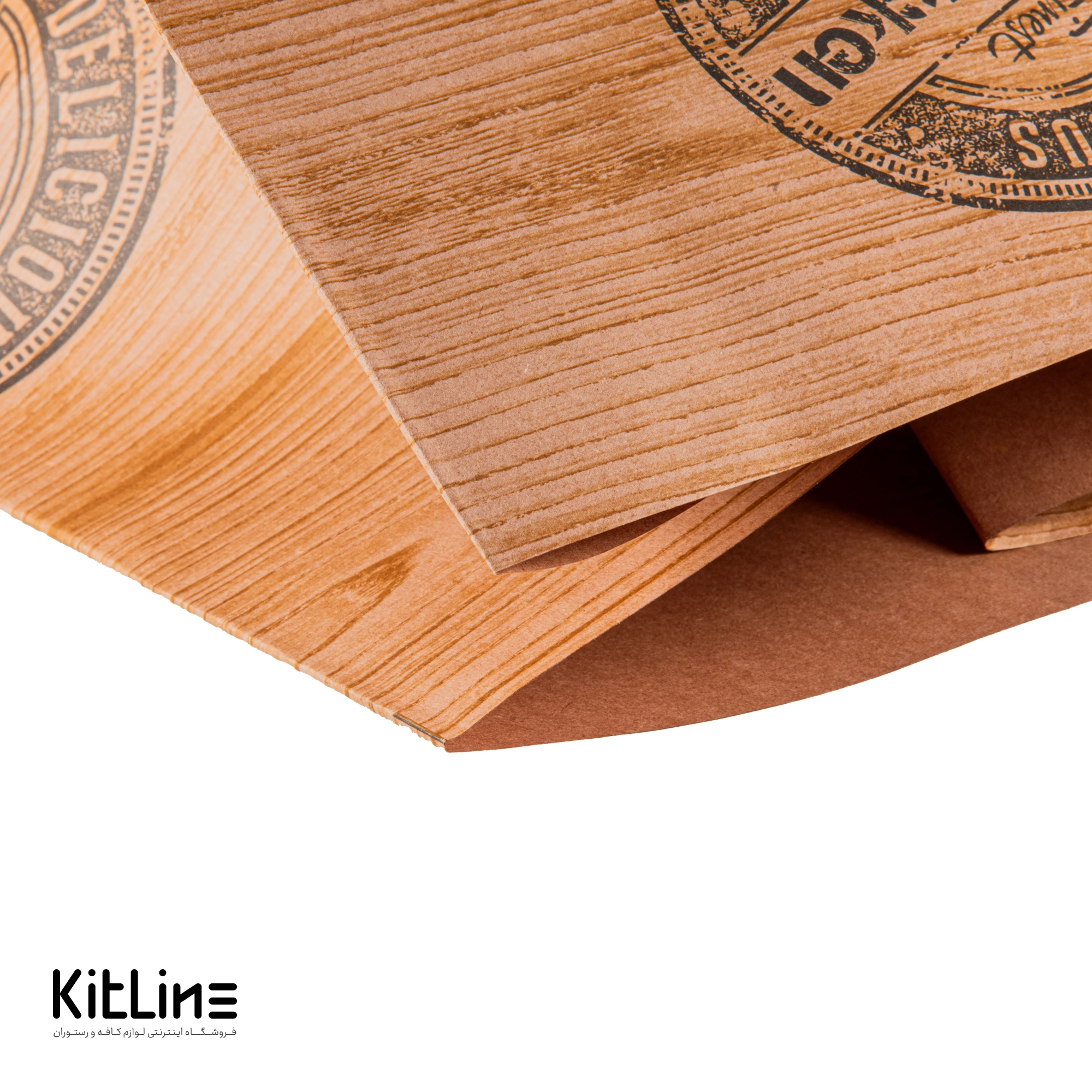 پاکت حمل پیتزا کرافت ۲۴ سانتیمتری طرح چوب جلوه آفتاب (کارتن۲۰۰ عددی) - تصویر 4