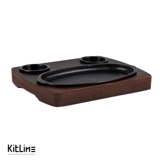 پلیت چدنی بیضی با زیره چوبی جا سس دار کد CW101.1