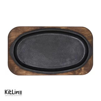 پلیت چدنی بیضی با زیره چوبی ساده کد CW101