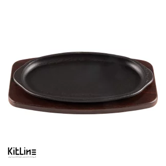 پلیت چدنی بیضی با زیره چوبی ساده کد CW101