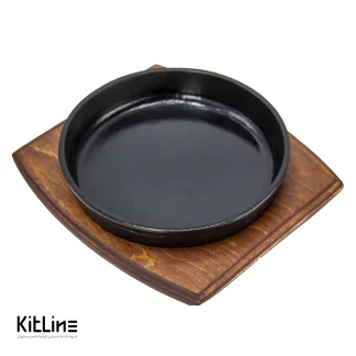 پلیت چدنی گرد با زیره چوبی ساده CW104-001