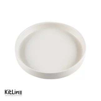 بشقاب لبه دار پرسلین ۲۴ سانتیمتری سفید آرتیزان مدل کفا-002