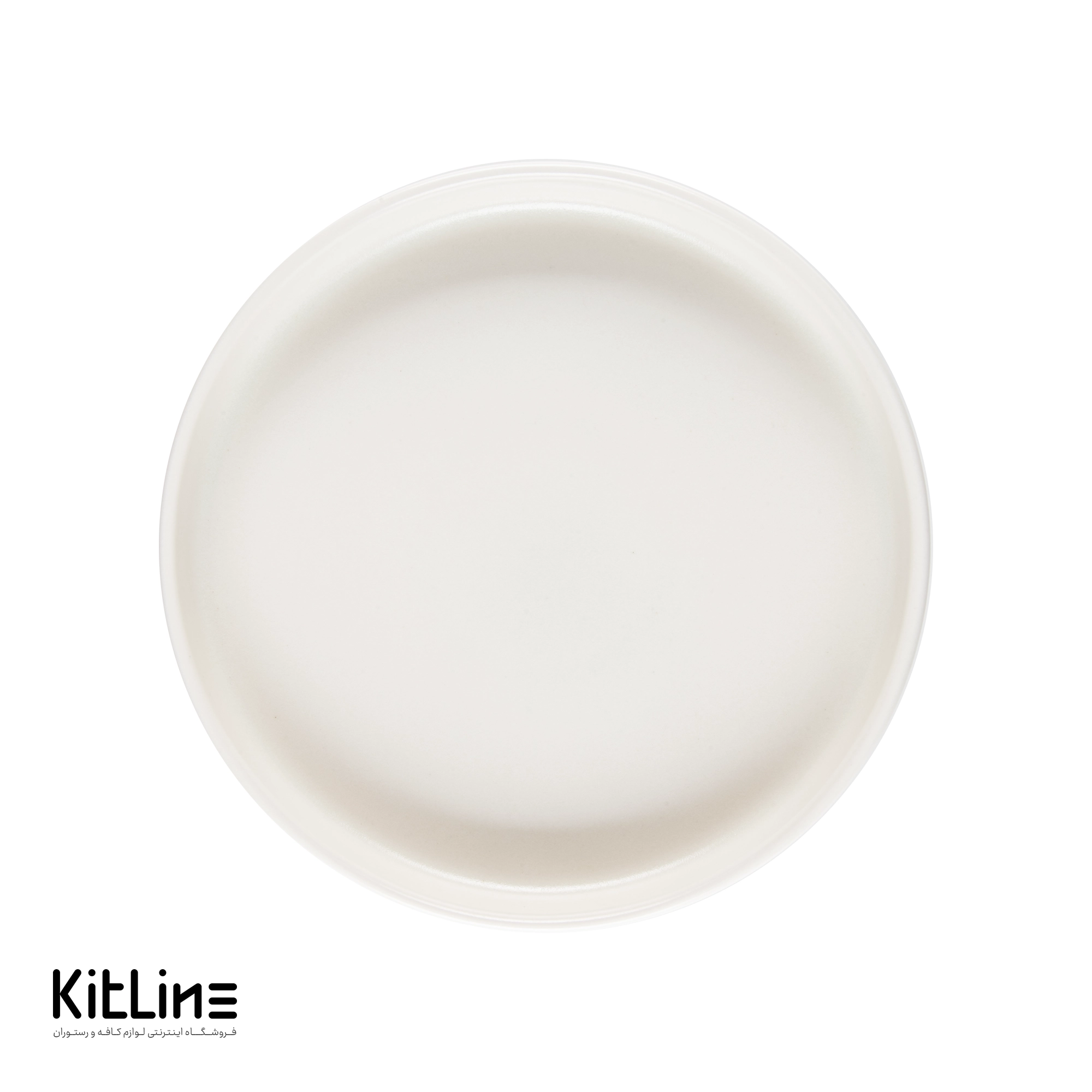 بشقاب لبه دار پرسلین ۲۴ سانتیمتری سفید آرتیزان مدل کفا-003
