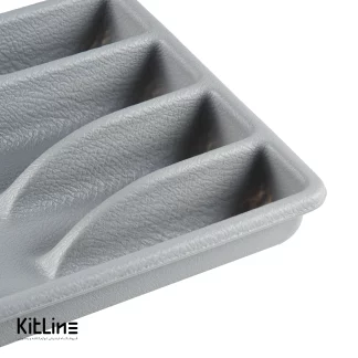 جای قاشق و چنگال طوسی پلیمری ۵ خانه ترکیبی-002