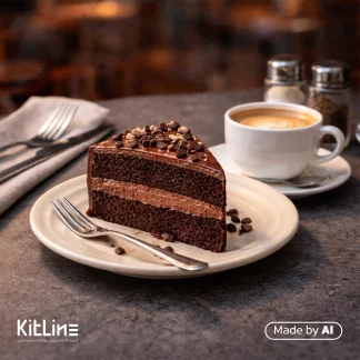 سرو کیک در پیشدستی پرسلین ۲۱ سانتیمتری کرم آرتیزان مدل رینگ