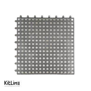 کفپوش تایل مشبک ۳۰×۳۰ سانتیمتری طوسی سیر
