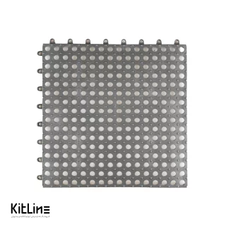 کفپوش تایل مشبک ۳۰×۳۰ سانتیمتری طوسی سیر