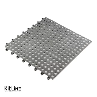 کفپوش تایل مشبک ۳۰×۳۰ سانتیمتری طوسی سیر-002