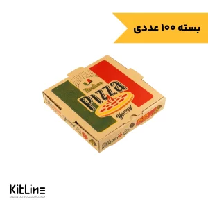 جعبه پیتزا سایز ۲۰ ایفلوت چهار رنگ طرح ایتالیا آسوریک (بسته ۱۰۰ عددی)