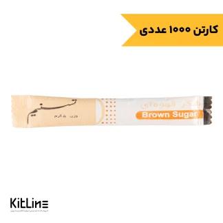 شکر قهوه ای تک نفره تسنیم (کارتن ۱۰۰۰ عددی)