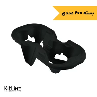 ‏کاپ هولدر سلولزی دو عددی مشکی نیلا کاپ (بسته ۲۰۰ عددی)