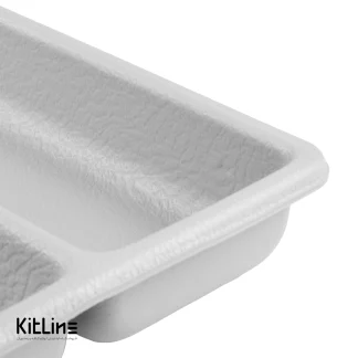 جای قاشق و چنگال طوسی پلیمری ۴ خانه ترکیبی