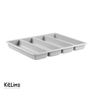 جای قاشق و چنگال طوسی پلیمری ۴ خانه ترکیبی
