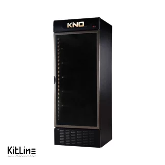 فریزر ویترینی تک درب بدنه مشکی درب سیلور شیشه دودی کینو (kino) مدل KFF800